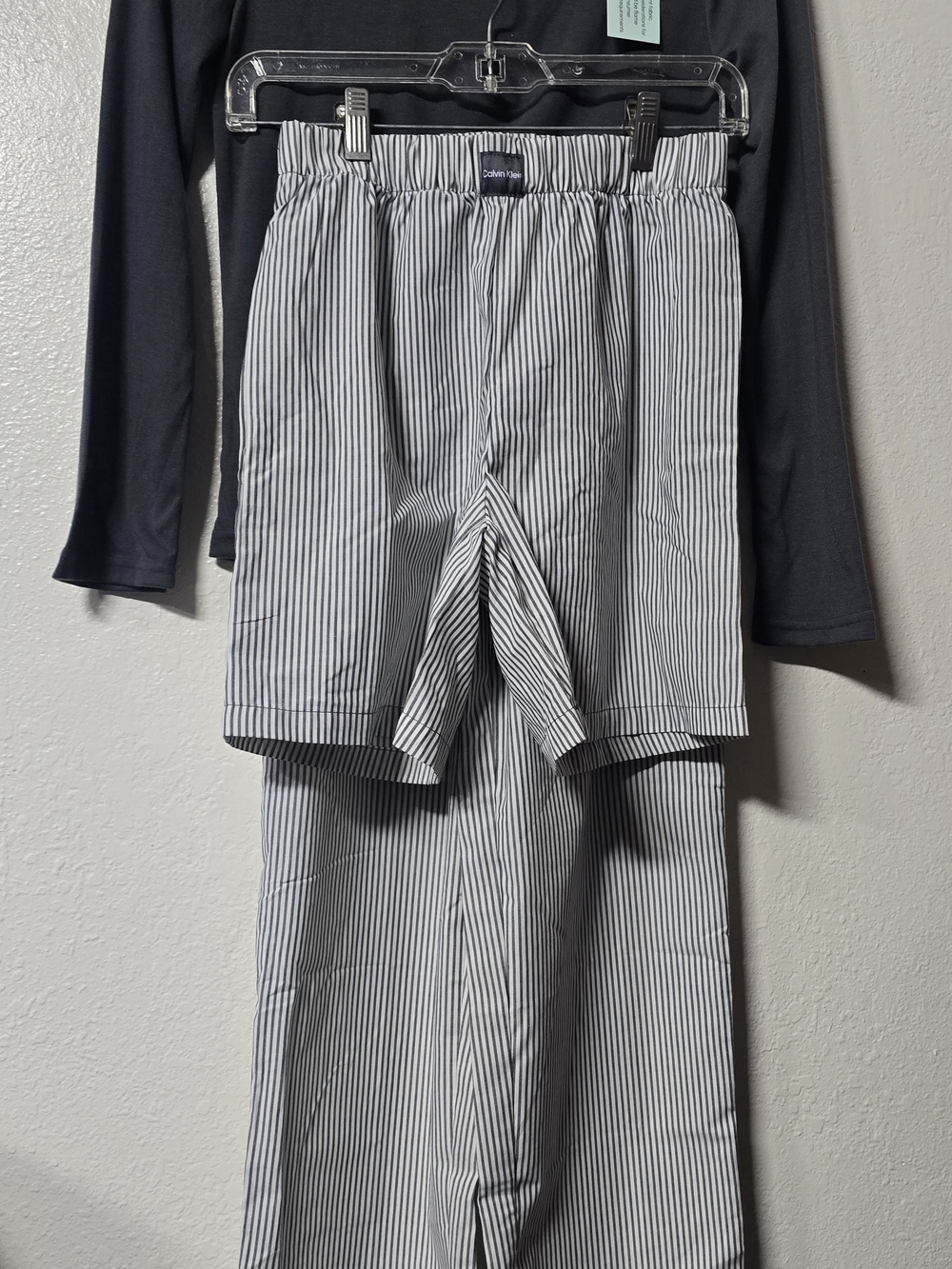 Calvin Klein Boys' Navy Stripe Pajama Set - Navy